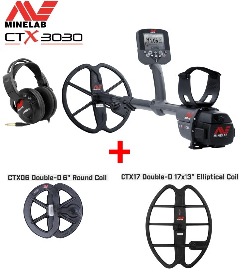 Металлодетектор Minelab CTX3030 + ПОДАРОК:CTX 3030 17" и  6" Double-D КАТУШКИ